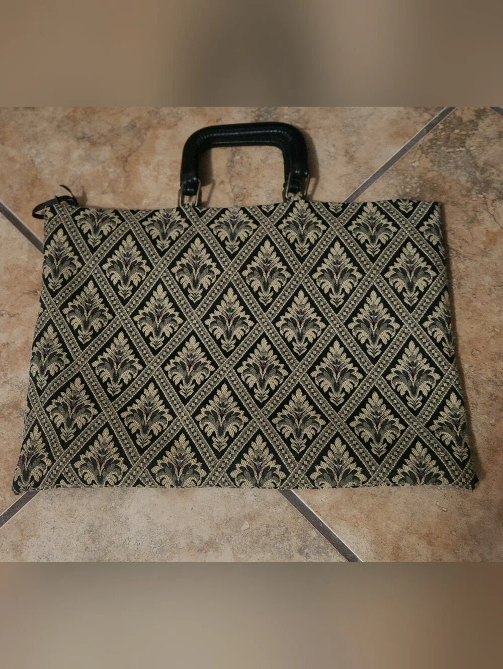 Elliva Boston Vintage Tapestry Laptop Attache Briefcase